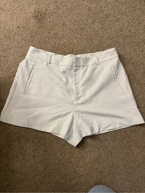 Nine West White High-Waist Tailored Shorts